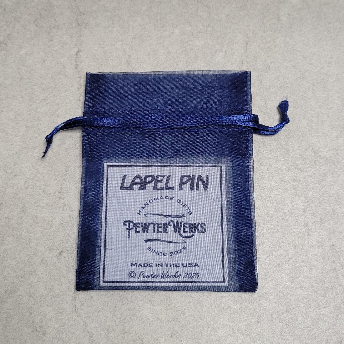 Handmade Pewter Lapel Pin 'Pear' Gift Bag Included