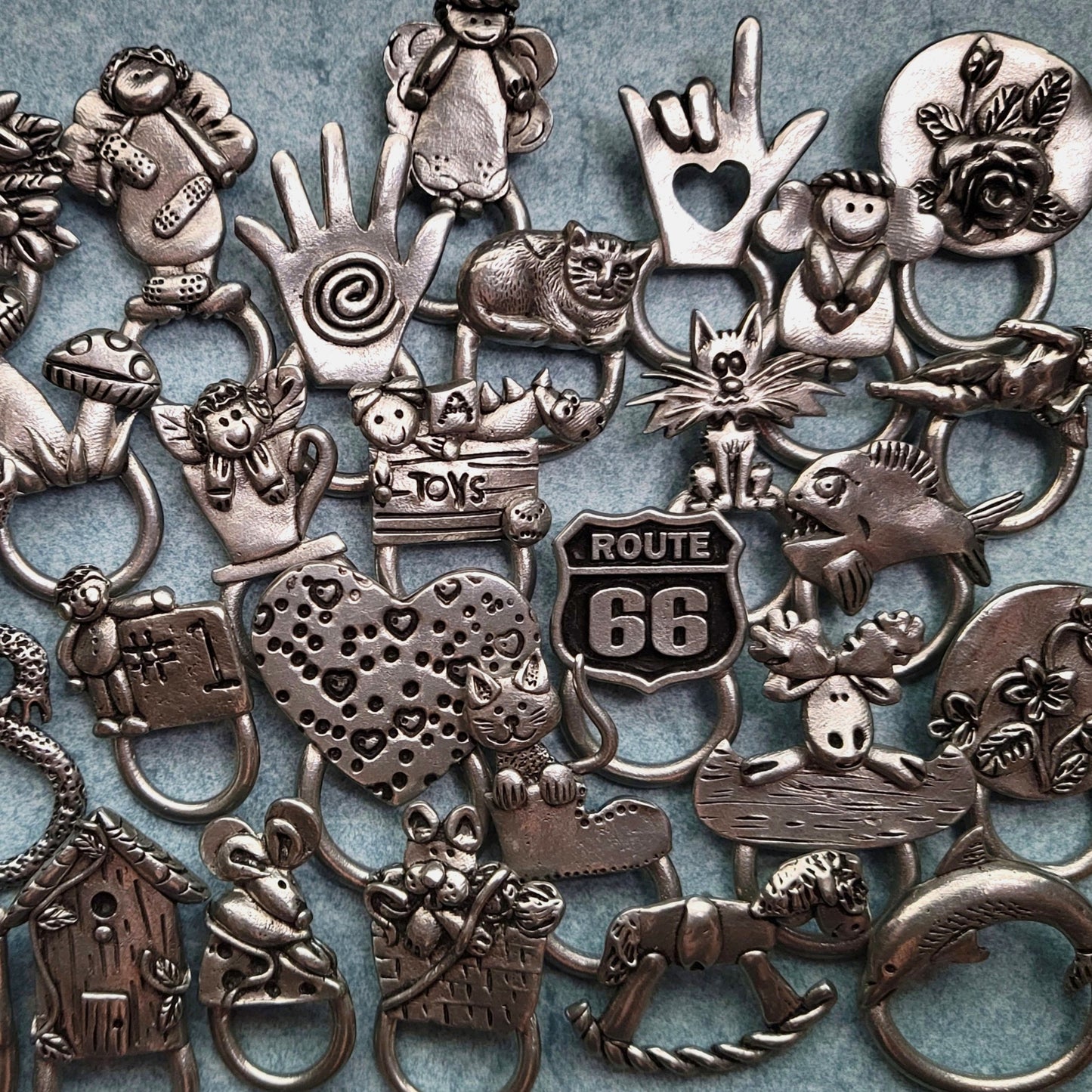 Handmade Pewter Eyeglass / ID Badge Holder Pin 'Anchor' Gift Bag Included